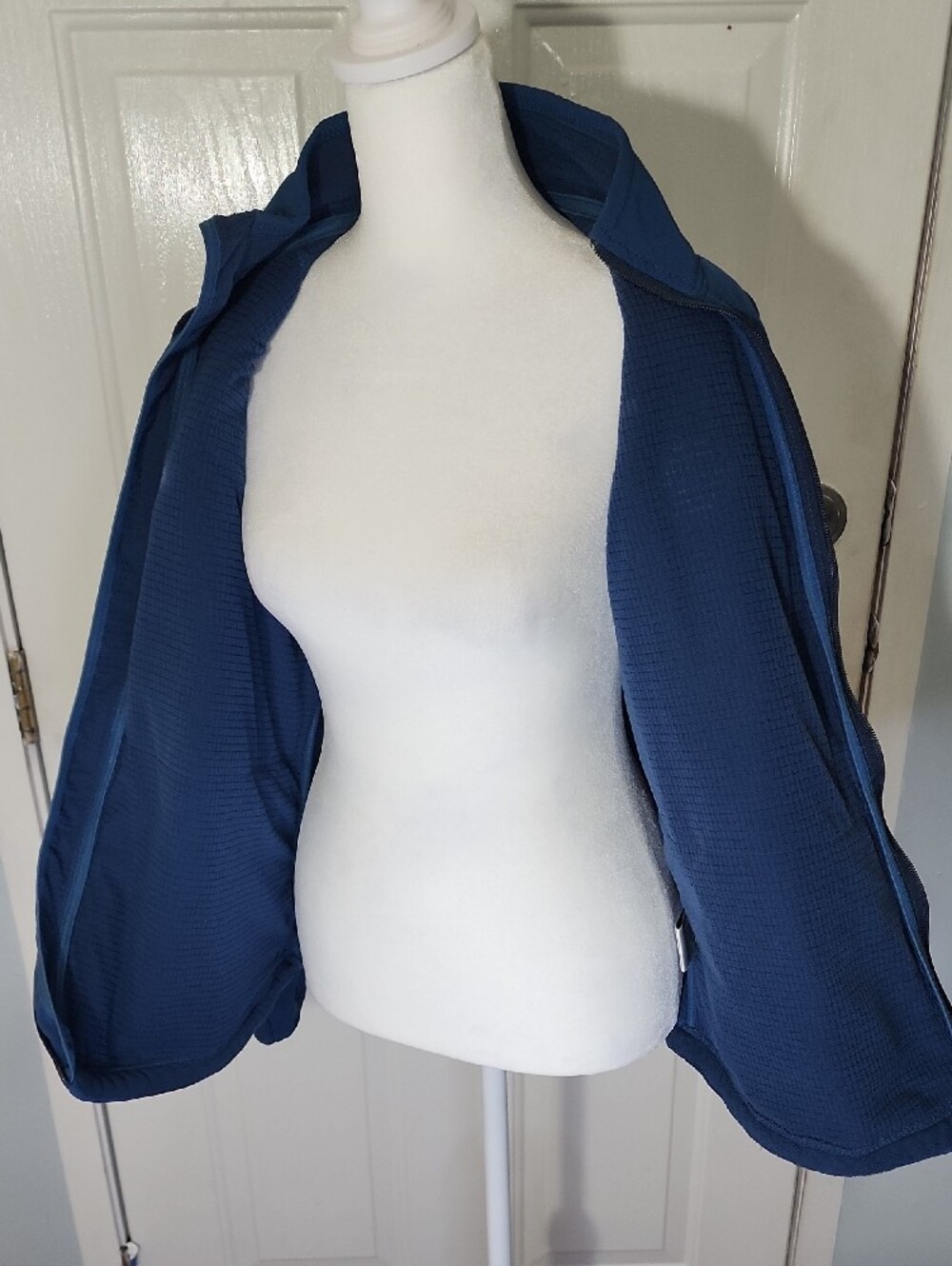 Port Authority Ladies Navy Textured Jacket - Picture 13 of 13
